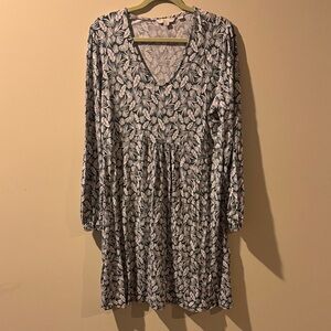 Boden Green Leaf Pattern dress